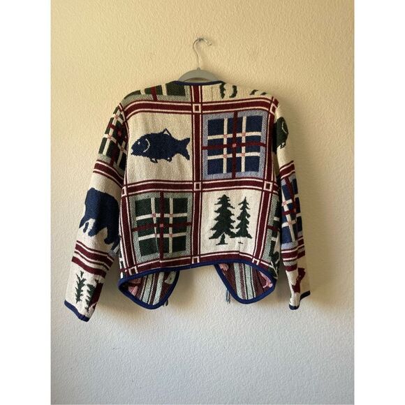 NWOT Kokopelli‎ Jacket Western Boho Tapestry Aztec Woven size xsmall - Picture 4 of 11